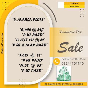 Residential Plot for Sale in Bahria Orchard, Lahore - (BP-330542)