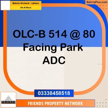 8 Marla Residential Plot for Sale in OLC-B Block -  Bahria Orchard, Lahore - (BP-330606)