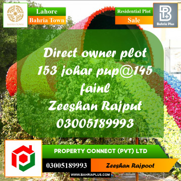 Residential Plot for Sale in Bahria Town, Lahore - (BP-330615)
