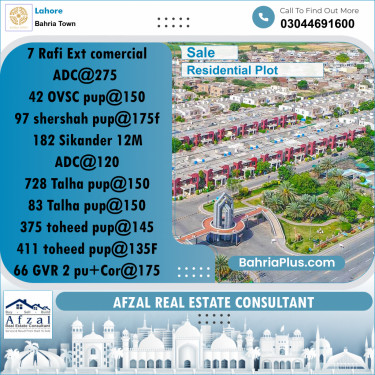 Residential Plot for Sale in Bahria Town, Lahore - (BP-330629)