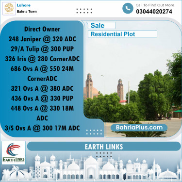 1 Kanal Residential Plot for Sale in Bahria Town, Lahore - (BP-330740)