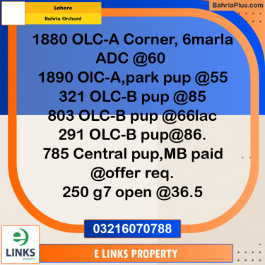 Residential Plot for Sale in Bahria Orchard, Lahore - (BP-330775)