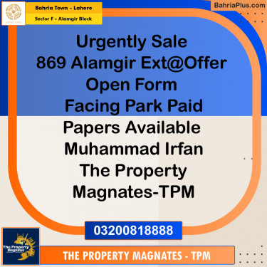 5 Marla Residential Plot for Sale in Sector F - Alamgir Block -  Bahria Town, Lahore - (BP-330847)