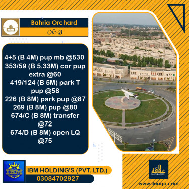 5 Marla Residential Plot for Sale in OLC-B Block -  Bahria Orchard, Lahore - (BP-330856)