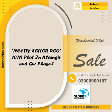 Residential Plot for Sale in Bahria Town, Lahore - (BP-330900)