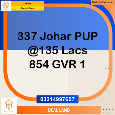 Residential Plot for Sale in Bahria Town, Lahore - (BP-330996)