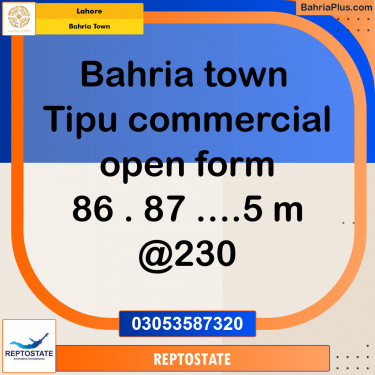 Residential Plot for Sale in Bahria Town, Lahore - (BP-331037)