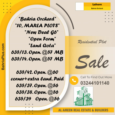 Residential Plot for Sale in Bahria Orchard, Lahore - (BP-331070)