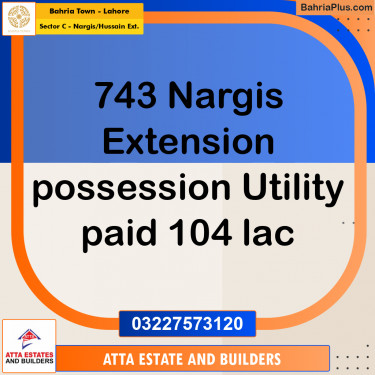 10 Marla Residential Plot for Sale in Sector C - Nargis/Hussain Ext. -  Bahria Town, Lahore - (BP-331098)