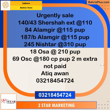 Residential Plot for Sale in Bahria Town, Lahore - (BP-331136)