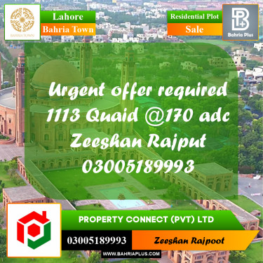 Residential Plot for Sale in Bahria Town, Lahore - (BP-331225)