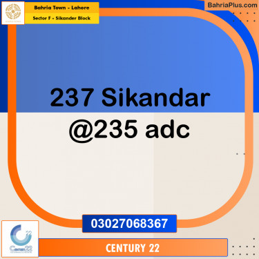 Residential Plot for Sale in Sector F - Sikander Block -  Bahria Town, Lahore - (BP-331277)