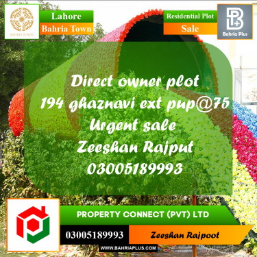 Residential Plot for Sale in Bahria Town, Lahore - (BP-331283)