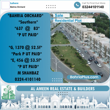 Residential Plot for Sale in Bahria Orchard, Lahore - (BP-331306)