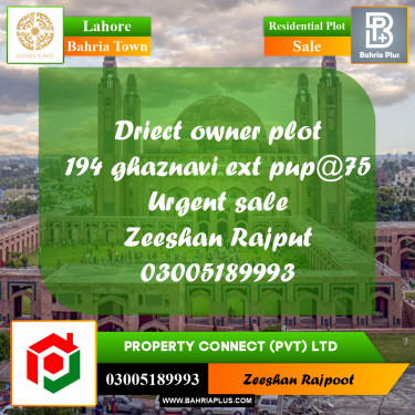 Residential Plot for Sale in Bahria Town, Lahore - (BP-331331)