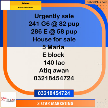 Residential Plot for Sale in Bahria Orchard, Lahore - (BP-331403)