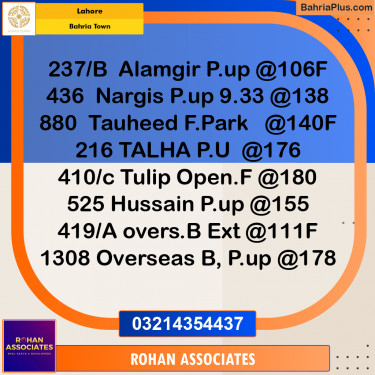 Residential Plot for Sale in Bahria Town, Lahore - (BP-331417)