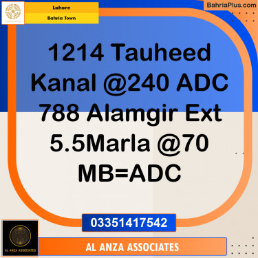 Residential Plot for Sale in Bahria Town, Lahore - (BP-331582)