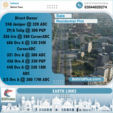 1 Kanal Residential Plot for Sale in Bahria Town, Lahore - (BP-331637)
