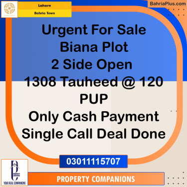 Residential Plot for Sale in Bahria Town, Lahore - (BP-331738)