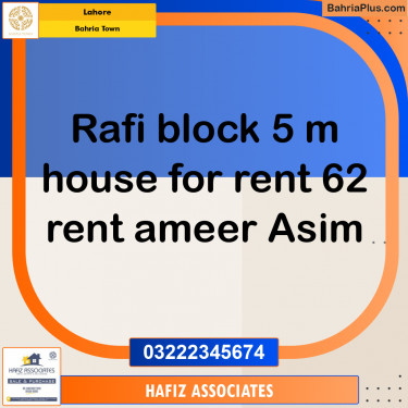 Residential House for Rent in Bahria Town, Lahore - (BP-331852)