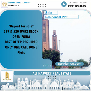 10 Marla Residential Plot for Sale in Golf Phase 2 -  Bahria Town, Lahore - (BP-331935)