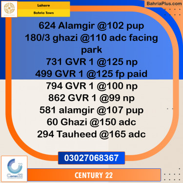 Residential Plot for Sale in Bahria Town, Lahore - (BP-332081)