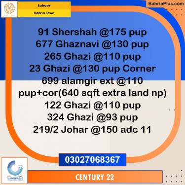 Residential Plot for Sale in Bahria Town, Lahore - (BP-332082)