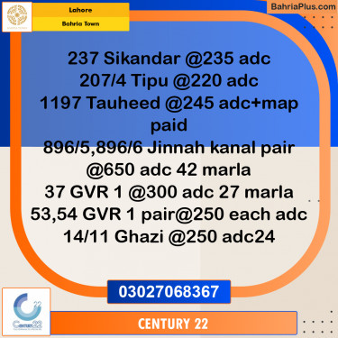 Residential Plot for Sale in Bahria Town, Lahore - (BP-332085)