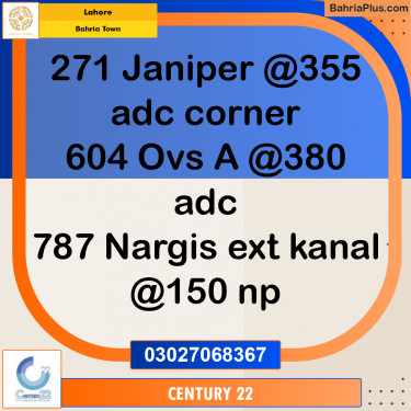 Residential Plot for Sale in Bahria Town, Lahore - (BP-332087)