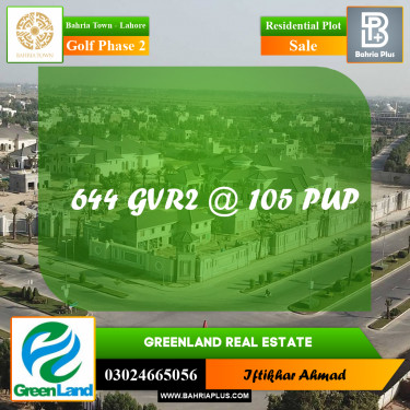 10 Marla Residential Plot for Sale in Golf Phase 2 -  Bahria Town, Lahore - (BP-332220)