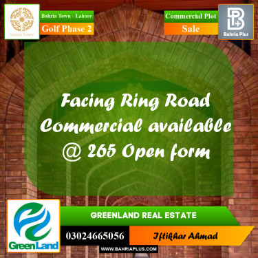 5 Marla Commercial Plot for Sale in Golf Phase 2 -  Bahria Town, Lahore - (BP-332222)