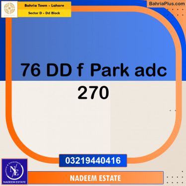 Residential Plot for Sale in Sector D - DD Block -  Bahria Town, Lahore - (BP-332278)