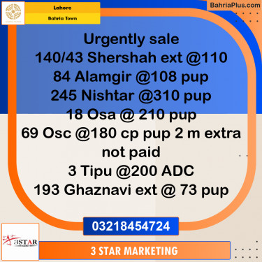 Residential Plot for Sale in Bahria Town, Lahore - (BP-332334)