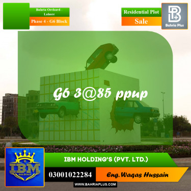 10 Marla Residential Plot for Sale in Phase 4 - G6 Block -  Bahria Orchard, Lahore - (BP-332456)