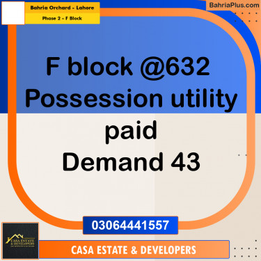 5 Marla Residential Plot for Sale in Phase 2 - F Block -  Bahria Orchard, Lahore - (BP-332471)