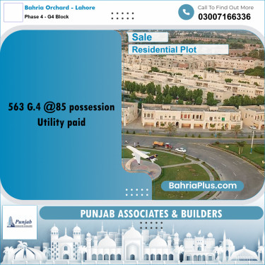 Residential Plot for Sale in Phase 4 - G4 Block -  Bahria Orchard, Lahore - (BP-332608)