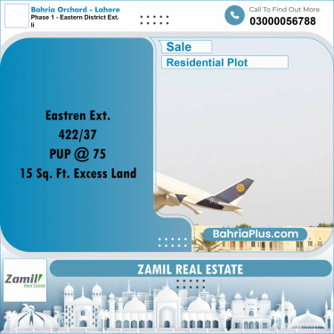 8 Marla Residential Plot for Sale in Phase 1 - Eastern District Ext. II -  Bahria Orchard, Lahore - (BP-332691)