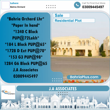 Residential Plot for Sale in Bahria Orchard, Lahore - (BP-332703)