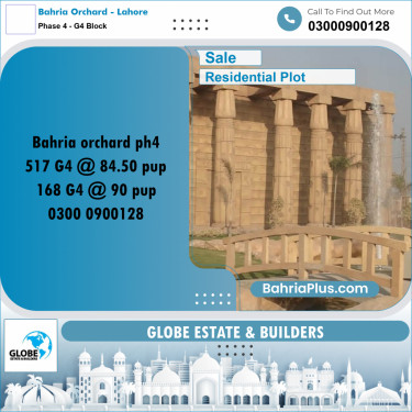 10 Marla Residential Plot for Sale in Phase 4 - G4 Block -  Bahria Orchard, Lahore - (BP-332800)