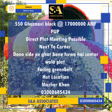 10 Marla Residential Plot for Sale in Bahria Town, Lahore - (BP-332830)