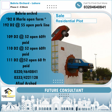 5 Marla Residential Plot for Sale in Phase 2 - D Block -  Bahria Orchard, Lahore - (BP-332832)