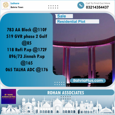 5 Marla Residential Plot for Sale in Bahria Town, Lahore - (BP-332891)