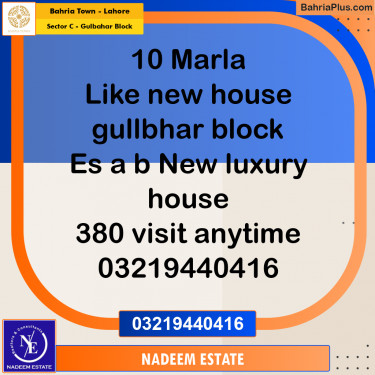 Residential Plot for Sale in Sector C - Gulbahar Block -  Bahria Town, Lahore - (BP-332918)
