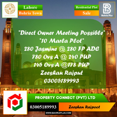 Residential Plot for Sale in Bahria Town, Lahore - (BP-333015)