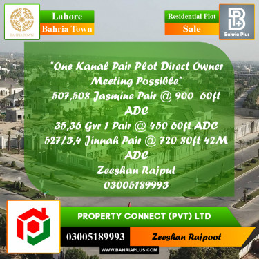 Residential Plot for Sale in Bahria Town, Lahore - (BP-333052)