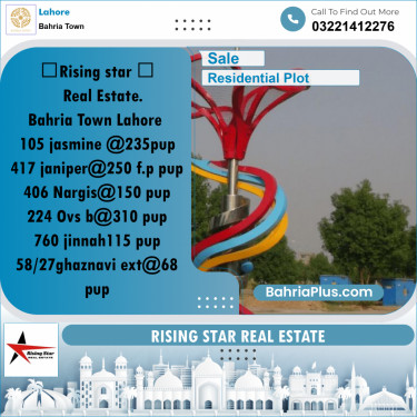 Residential Plot for Sale in Bahria Town, Lahore - (BP-333104)