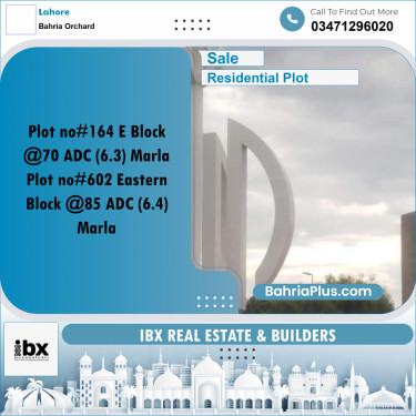 5 Marla Residential Plot for Sale in Bahria Orchard, Lahore - (BP-333106)