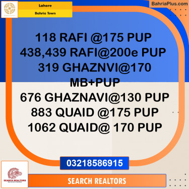 Residential Plot for Sale in Bahria Town, Lahore - (BP-333128)