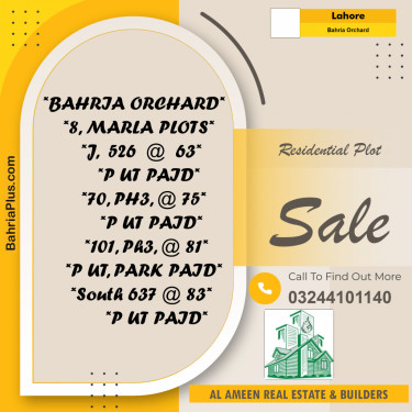 Residential Plot for Sale in Bahria Orchard, Lahore - (BP-333138)